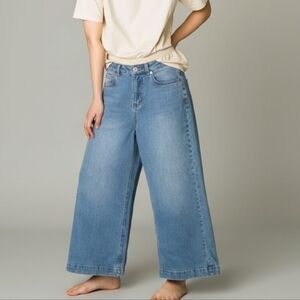 Vintage Y2K High Waisted Flared Leg Baggy Paperbag  Jeans sz S